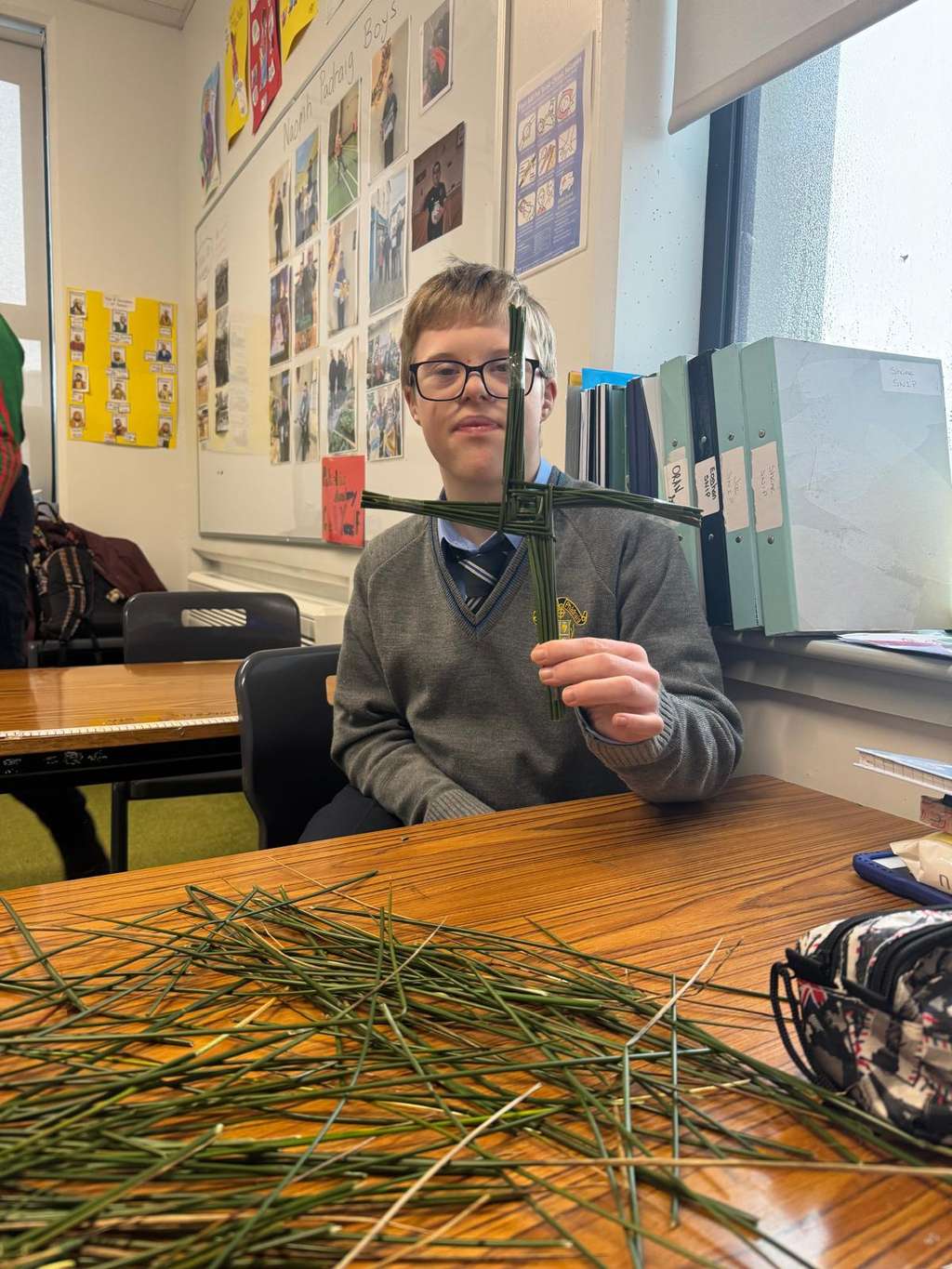 Croí is Anam make St Brigid’s Crosses